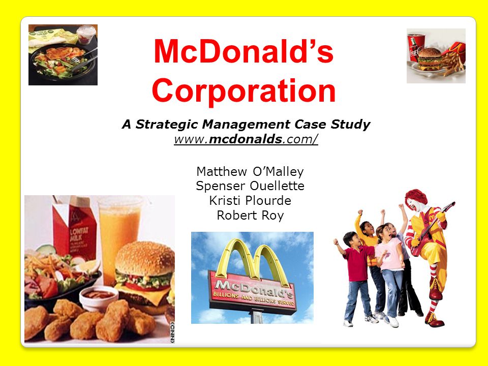 Strategic management process of mcdonalds